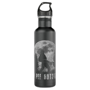 Bigfoot Yeti Moon Silhouette I Pee Outside Sasquat 710 Ml Water Bottle