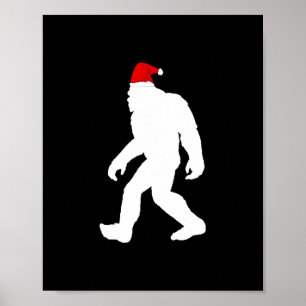 bigfoot yeti sasquatch ugly christmas sweater tee  poster