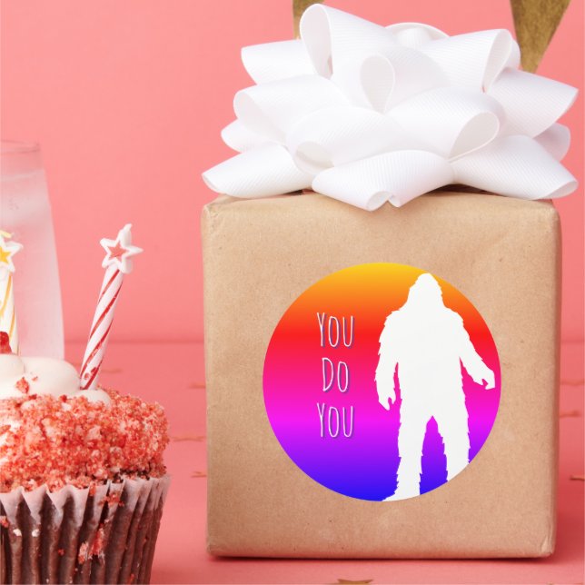 Bigfoot You Do You round sticker (Party)