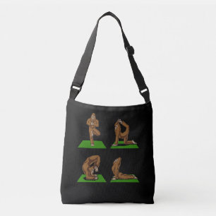 Bigfoot Zen Yoga Poses Funny Fantasy Crossbody Bag