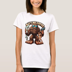Bigfoots Morning Brew Buy Me A Coffee T-Shirt