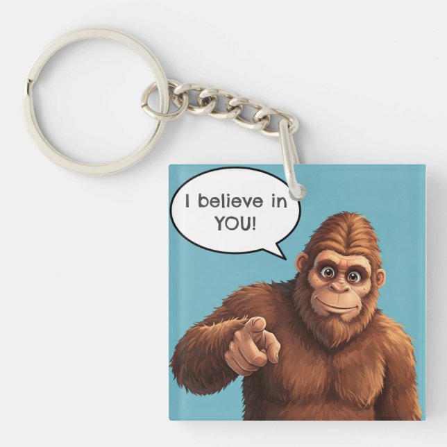Bigfoot's Words of Wisdom Key Ring (Front)