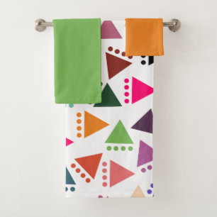 Bigger Boho Triangles  Bath Towel Set