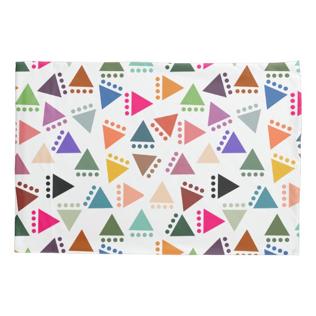 Bigger Boho Triangles  Pillowcase (Back)