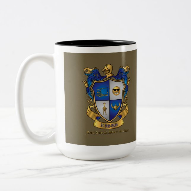 Bigger, bolder, GRANDER Two-Tone Coffee Mug (Left)