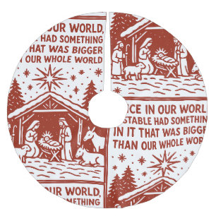 Bigger than our whole world 1 brushed polyester tree skirt