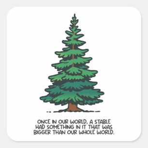 Bigger than our whole world 2 square sticker