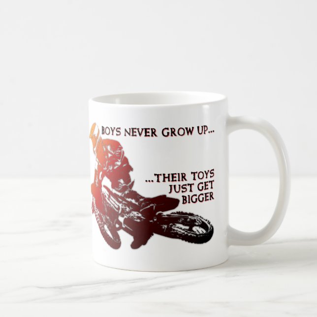 Bigger Toys Dirt Bike Motocross Funny Mug (Right)