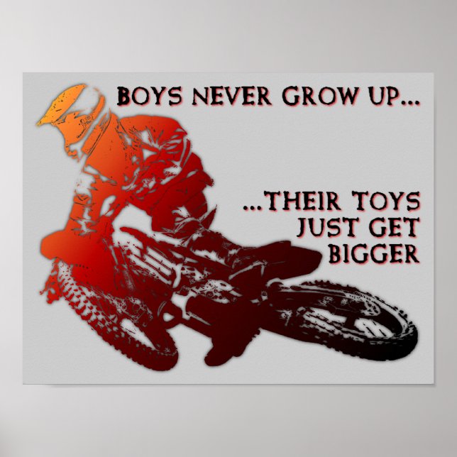 Bigger Toys Dirt Bike Motocross Poster Sign (Front)