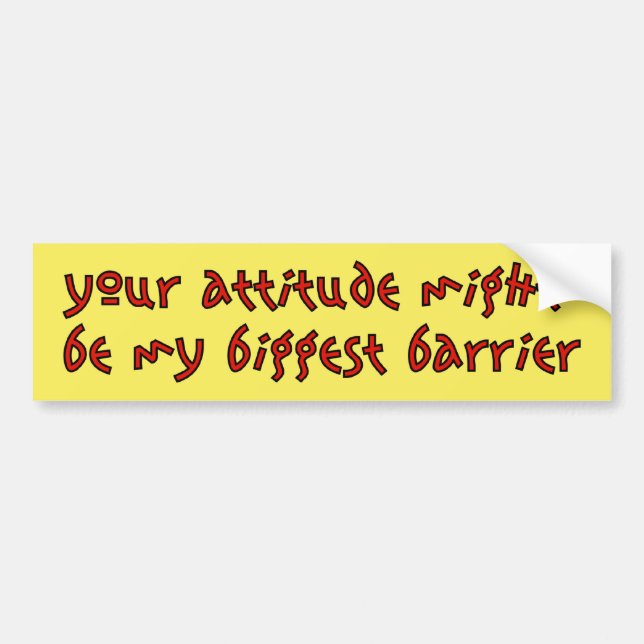 Biggest Barrier Bumper Sticker (Front)