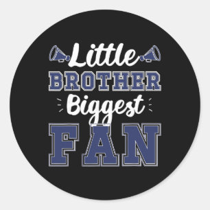 Biggest Fan Cheer Brother Of A Cheerleader Brother Classic Round Sticker
