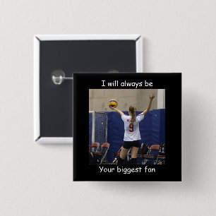 Biggest Fan Custom Photo 15 Cm Square Badge