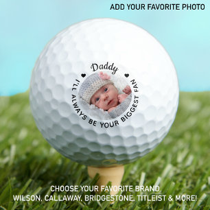 Biggest Fan - DADDY - Custom Photo Father's Day Golf Balls