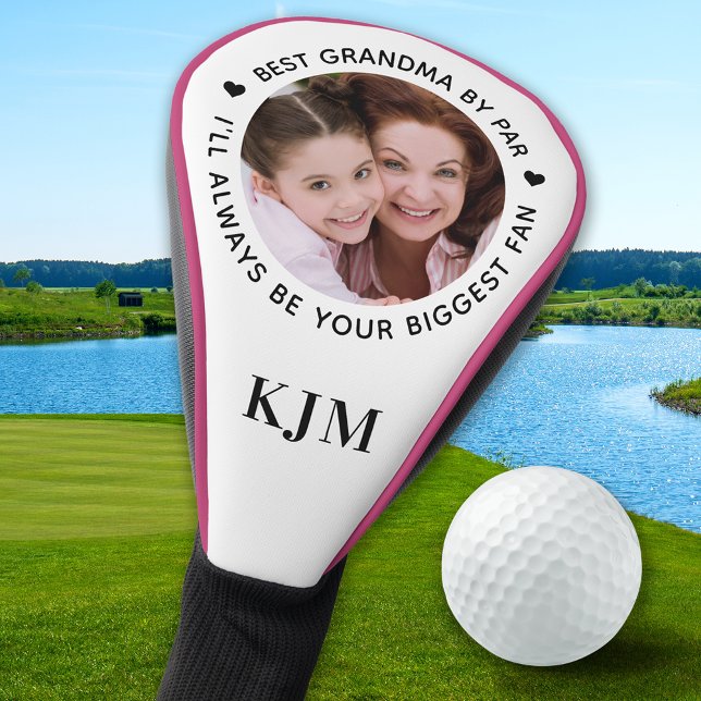 Biggest Fan - GRANDMA Personalised Photo Monogram Golf Head Cover (Creator Uploaded)