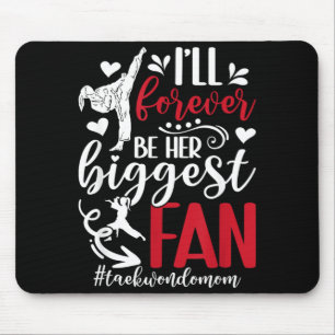 Biggest Fan Taekwondo Mum Taekwondo Fighter Mum Mouse Mat
