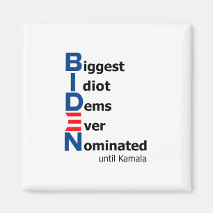 Biggest Idiot Dems Ever Nominated Until Kamala Magnet