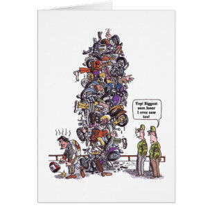 Biggest Sore Loser cartoon humour greeting card