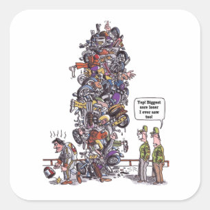 Biggest Sore Loser large square stickers