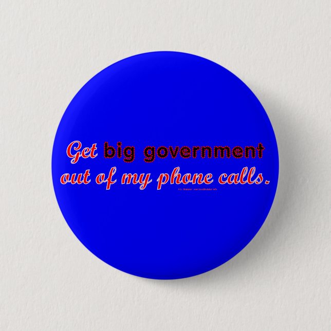 BigGovtPhone 6 Cm Round Badge (Front)