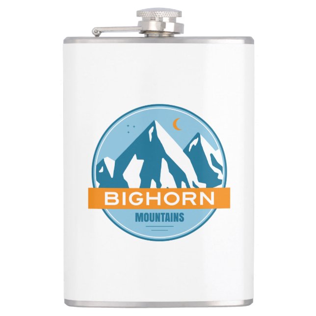 Bighorn Mountains Wyoming Montana Hip Flask (Front)
