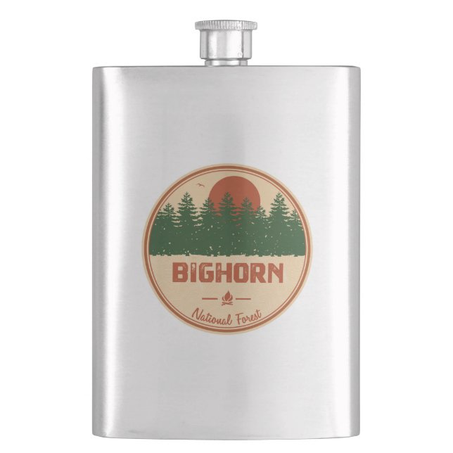 Bighorn National Forest Hip Flask (Front)