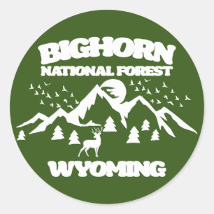 Bighorn National Forest Wyoming Classic Round Sticker