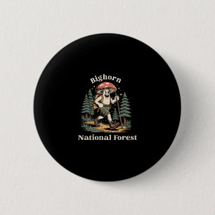 Bighorn National Forest Wyoming Hiking Mushroom Va 6 Cm Round Badge