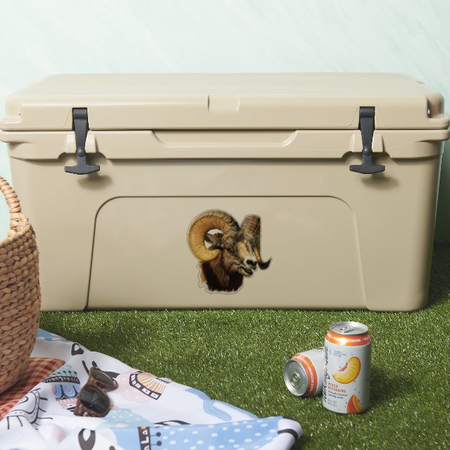 Bighorn Ram Mountain Sheep Wildlife Nature (Cooler)