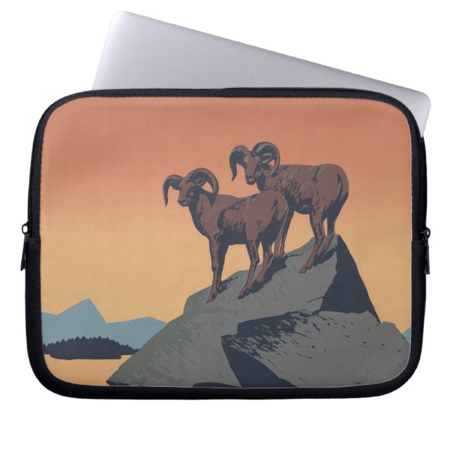 Bighorn Sheep American West Wildlife Laptop Sleeve (Front)