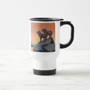Bighorn Sheep American West Wildlife Travel Mug