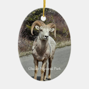 Bighorn Sheep Ceramic Tree Decoration