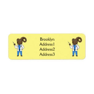 Bighorn sheep doctor cartoon illustration