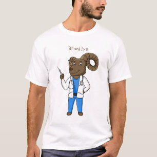 Bighorn sheep doctor cartoon illustration T-Shirt