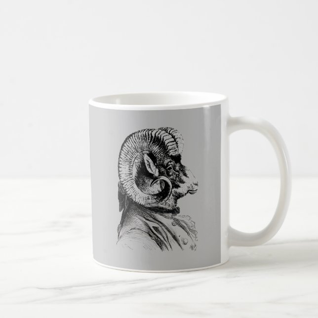 Bighorn Sheep In Suit Coffee Mug (Right)