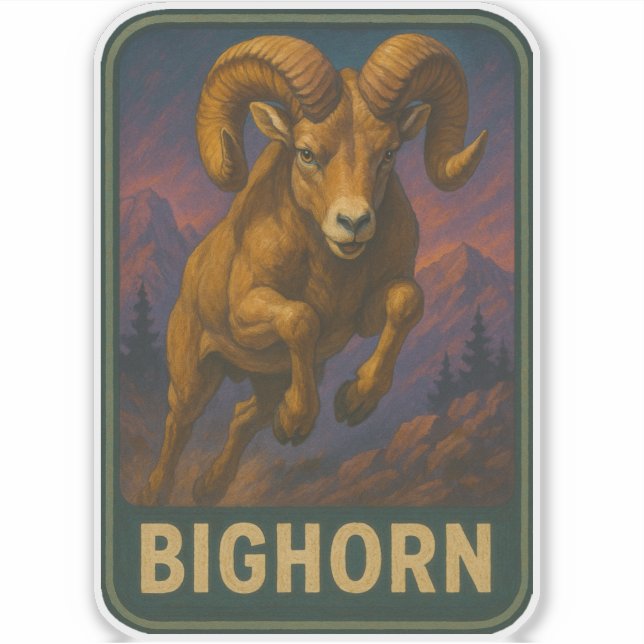 Bighorn Sheep Sticker (Front)