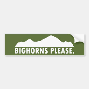Bighorns Please Bumper Sticker