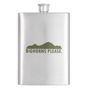 Bighorns Please Hip Flask
