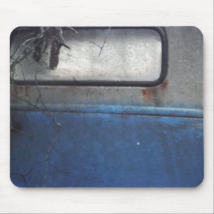 Bight Blue and white vintage truck Mouse Mat