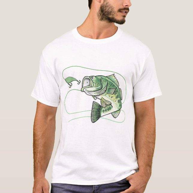 Bigmouth Jumping Bass Fishing T-Shirt (Front)