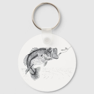 Bigmouth, Largemouth Bass -- Big Fish after Lure Key Ring