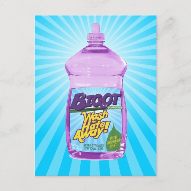 BIGOT Wash the Hate Away! [postcard] Postcard (Front)