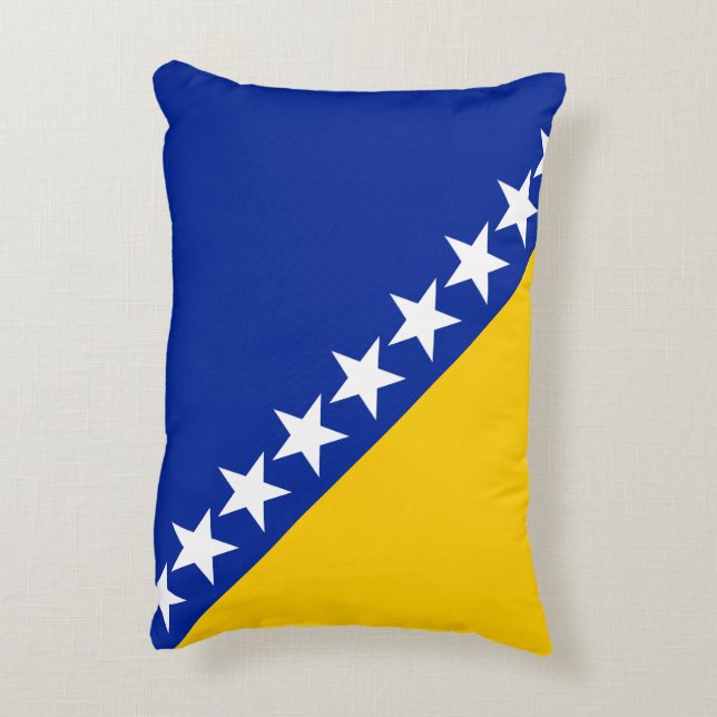 BiH flag Decorative Cushion (Back(Vertical))