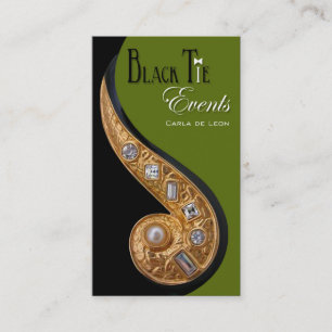 "Bijoux" - Elegant Black Tie Events Coordinator Business Card