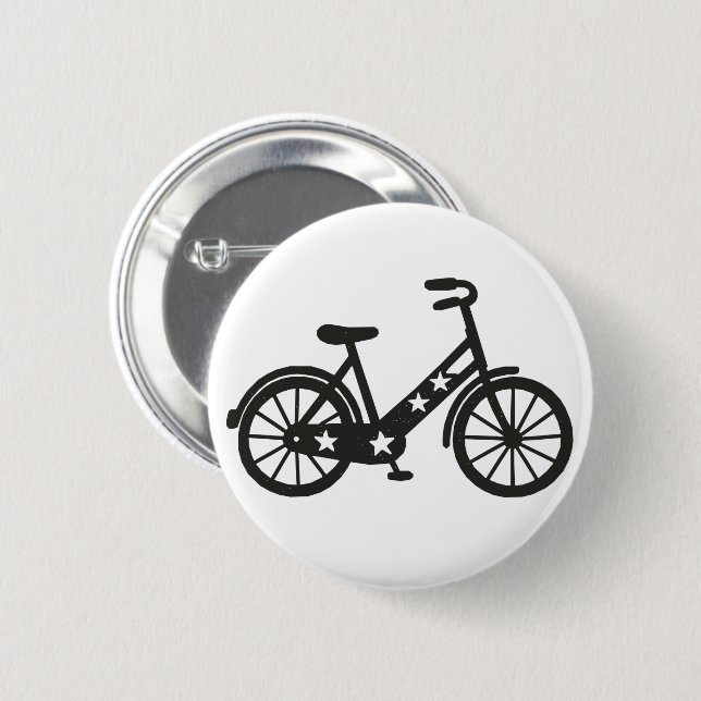 Bike 6 Cm Round Badge (Front & Back)