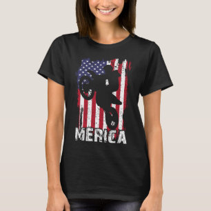 Bike American Flag Merica Motocross 4th Of July Bo T-Shirt