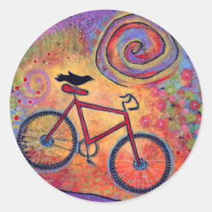 Bike and Raven Sticker - Just Ride and Fly