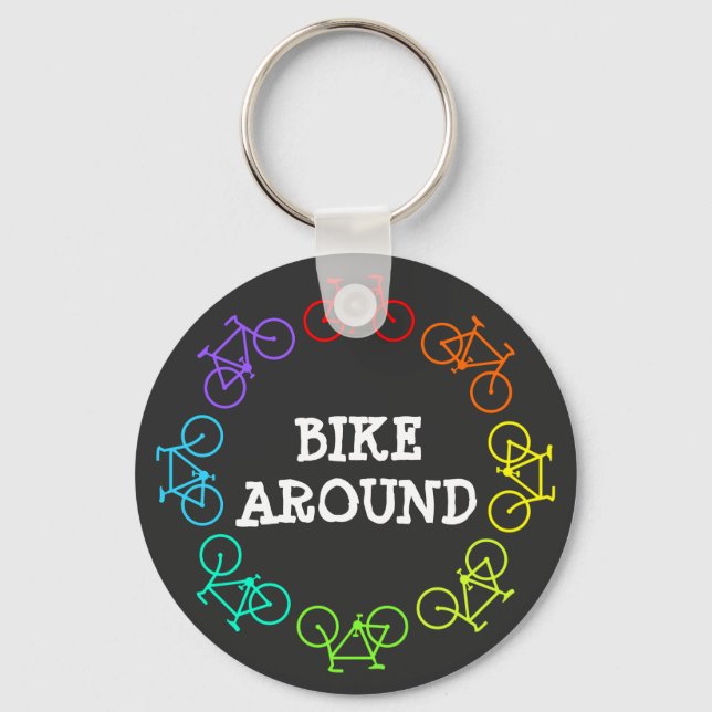 Bike Around Key Ring (Front)