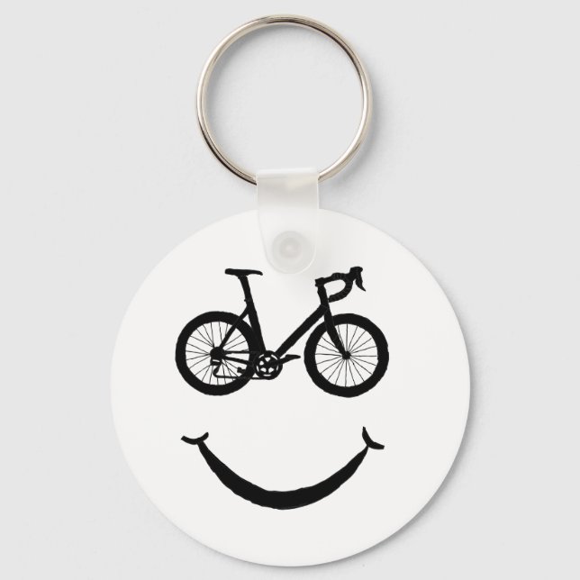 Bike Art Riding Bicycle Clipart Biking Clip Art Key Ring (Front)