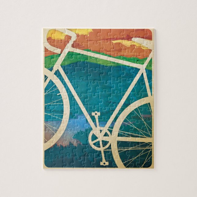 Bike Artwork - PUZZLE with Tin - Bike NY (Vertical)