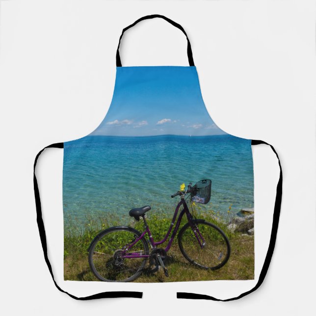 Bike At Mackinac Apron (Front)